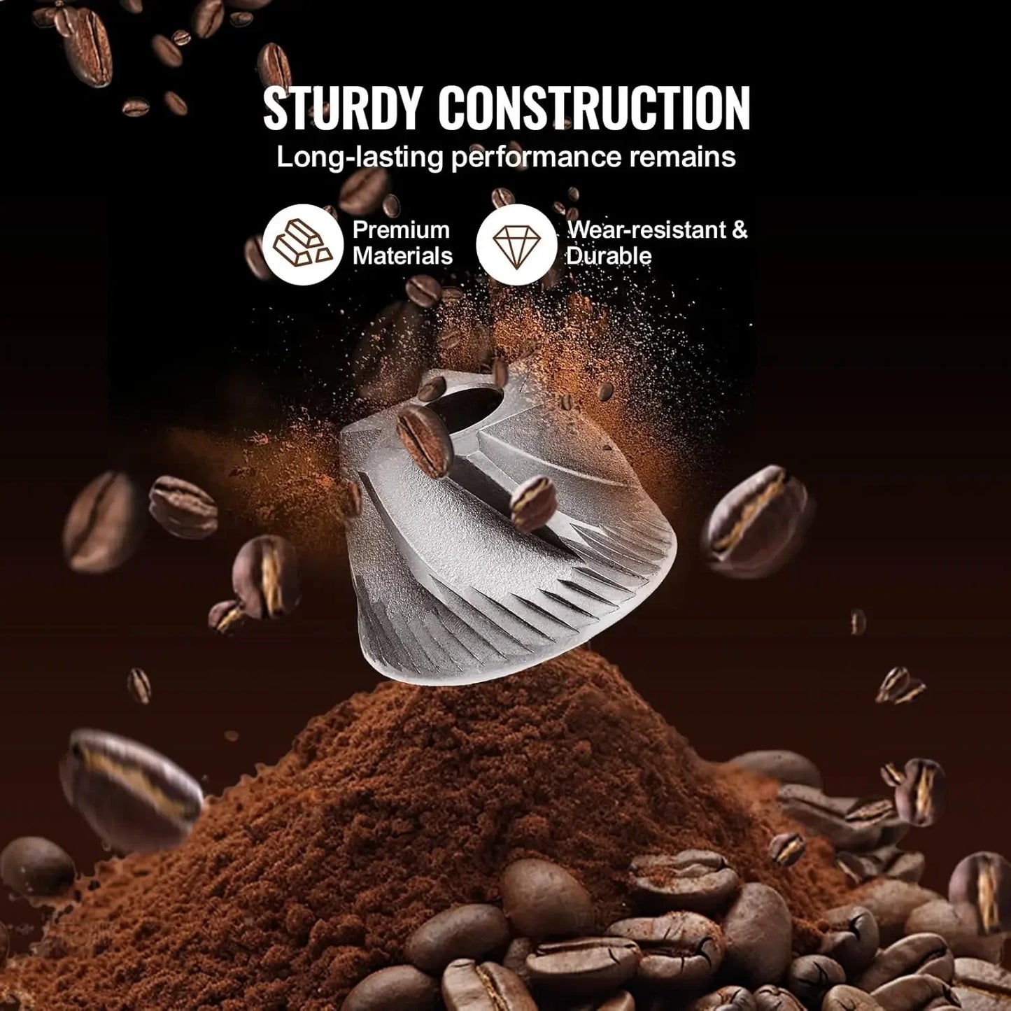 Coffee Maker with Grinder, 10 Cup Coffee Machine, Grind and Brew Coffee Maker with 3 Brew Strength Control