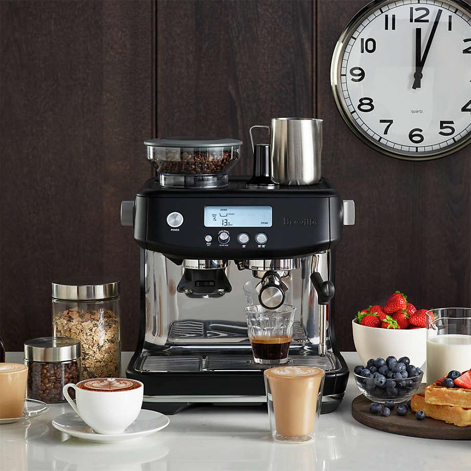 Breville Barista Pro Stainless Steel Espresso Maker in Black Truffle