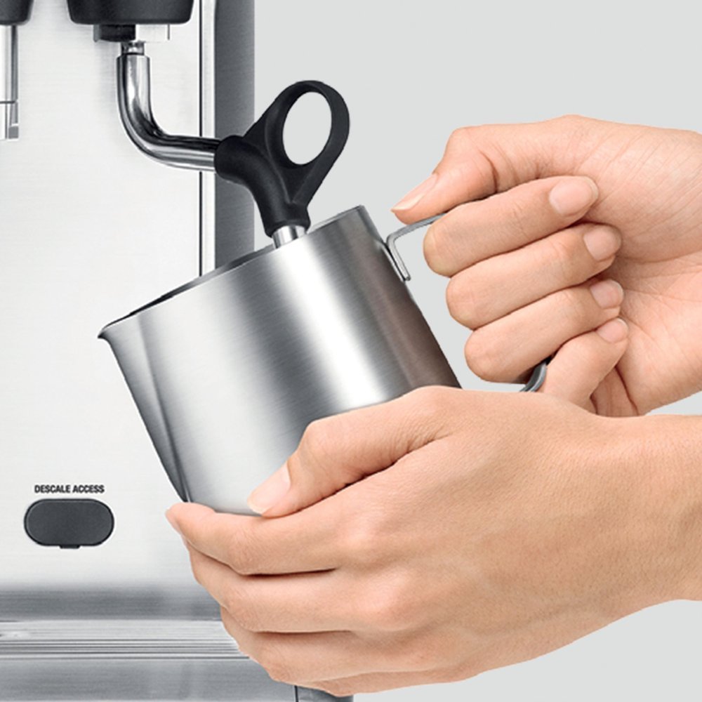 Breville Barista Pro Stainless Steel Espresso Maker in Black Truffle