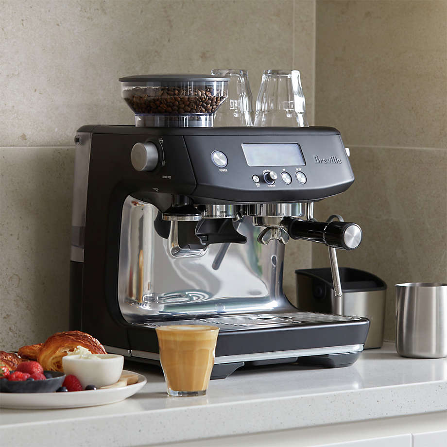 Breville Barista Pro Stainless Steel Espresso Maker in Black Truffle